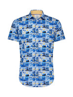 Short-sleeved Posters shirt in Blue